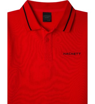 Hackett London Plo desportivo de corte clssico vermelho