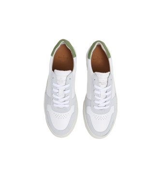 Hackett London Icon Basket sapatos de couro branco