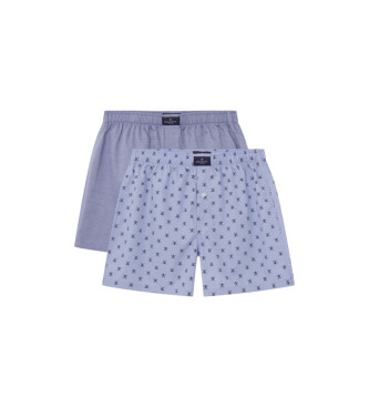 Hackett London Pack of two blue Icon boxers