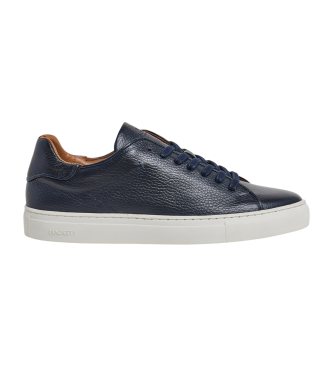 Hackett London Sneaker Icon Minimal in pelle blu navy