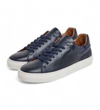 Hackett London Sneaker Icon Minimal in pelle blu navy