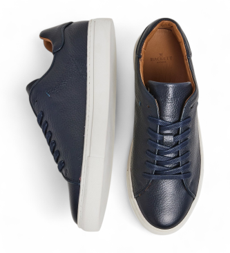 Hackett London Sneaker Icon Minimal in pelle blu navy