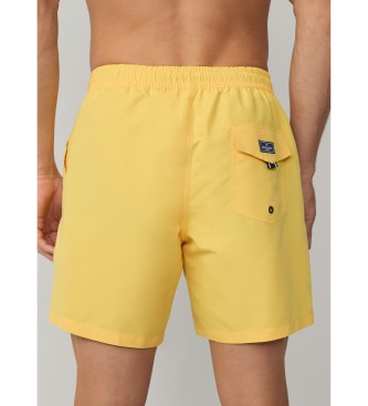 Hackett London Maillot de bain jaune uni Icon