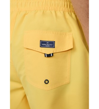 Hackett London Maillot de bain jaune uni Icon