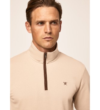 Hackett London Pullover Jacq Trim Hz beige 