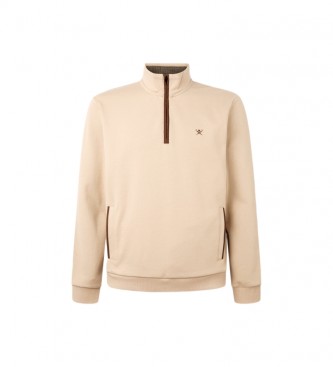 Hackett London Pullover Jacq Trim Hz beige 