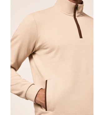 HACKETT Jacq Trim Hz beige sweater