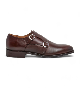 Hackett London Scarpe Jason Monk in pelle marrone