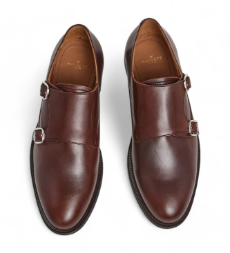 Hackett London Scarpe Jason Monk in pelle marrone