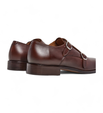 Hackett London Scarpe Jason Monk in pelle marrone