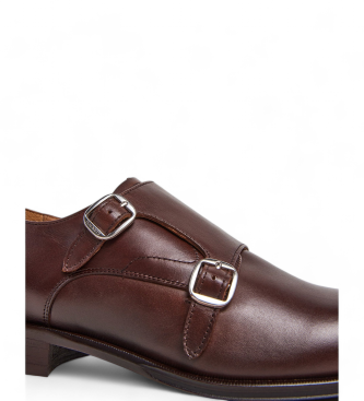 Hackett London Scarpe Jason Monk in pelle marrone