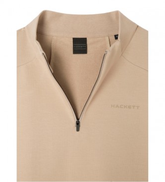Hackett London Pullover brown zip neck