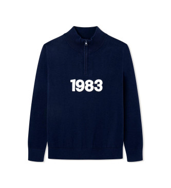 Hackett London Granatowy sweter Heritage 1983