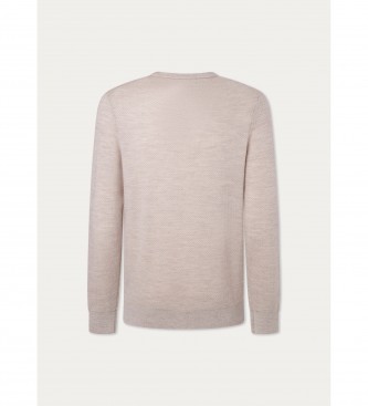 Hackett London Herringbone Jacq beige jumper