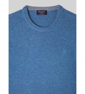 Hackett London Ovčja volna Posadka pulover modra