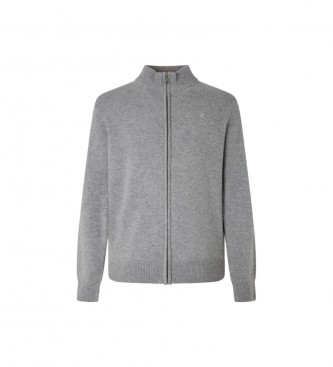 Hackett London Lammeuld Fzip jumper gr