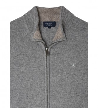 Hackett London Lammeuld Fzip jumper gr