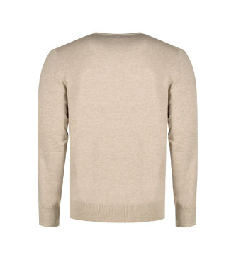 Hackett London Beżowy lniany sweter