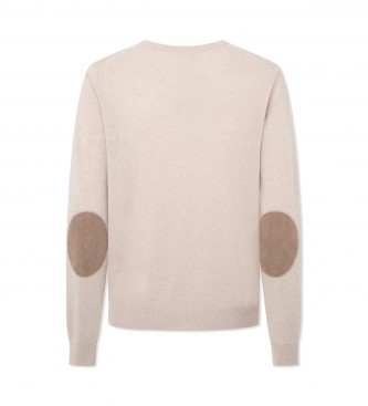 Hackett London Merino Cash Mix beige jumper