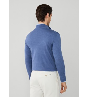 Hackett London Merino pulover modre barve