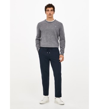 HACKETT Pantaloni jogger in maglia blu scuro