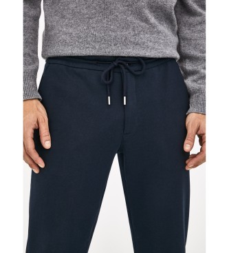 HACKETT Pantaloni jogger in maglia blu scuro