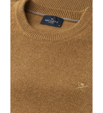 Hackett London Trui van lamswol beige