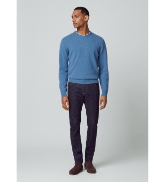 Hackett London Lambswool Crew jumper blue