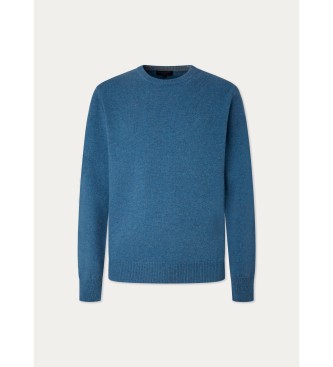 Hackett London Lambswool Crew jumper blue