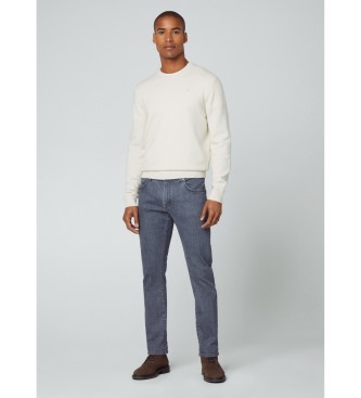 Hackett London Maglione beige girocollo in Lambswool