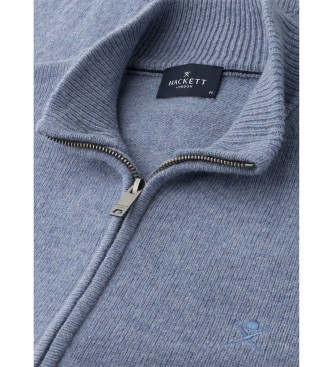 Hackett London Casaco Fzip de l de borrego azul