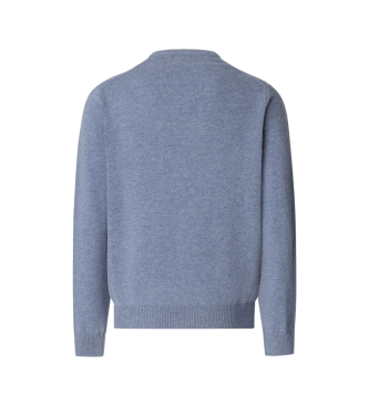 Hackett London Lambswool V Neck jumper blue