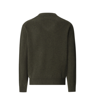 Hackett London Lambswool V Neck jumper green