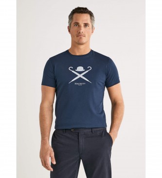 Hackett T-shirt blu navy con logo grande