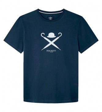 Hackett T-shirt blu navy con logo grande
