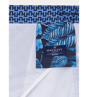 Hackett London Blatt Badeanzug blau 