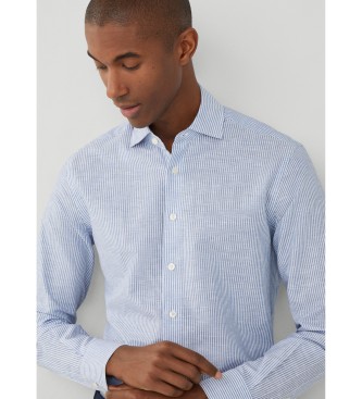 Hackett London Shirt Lin Stripe Eng Stripe blauw