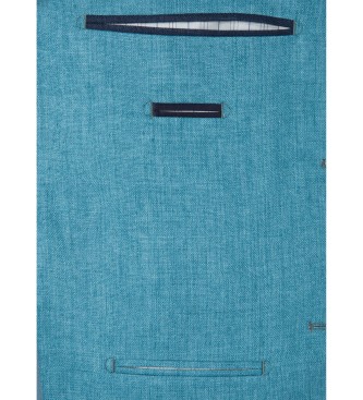 Hackett London Turquoise Linen Delave blazer