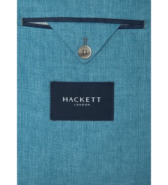 Hackett London Blazer Delave en lin turquoise