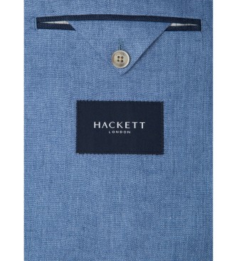 Hackett London Giacca in lino Delave blu