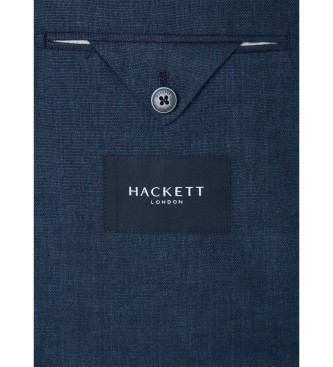 Hackett London Blazer Delave in lino blu scuro