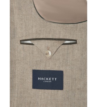 Hackett London Brown Linen Delave blazer