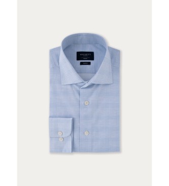 Hackett London Glen Check-skjorta i linne bl