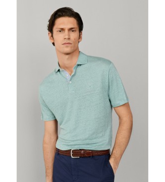 Hackett London Polo linen jsy seersucker verde