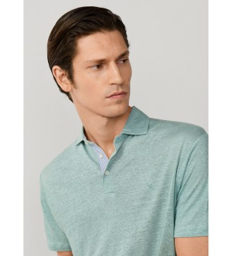 Hackett London Polo linen jsy seersucker verde