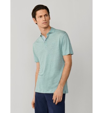 Hackett London Polo linen jsy seersucker verde