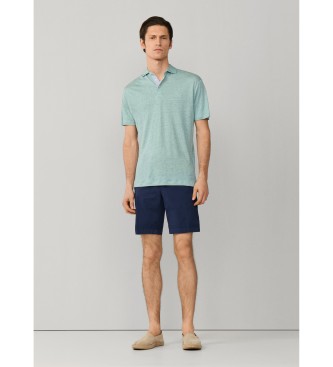 Hackett London Polo linen jsy seersucker verde
