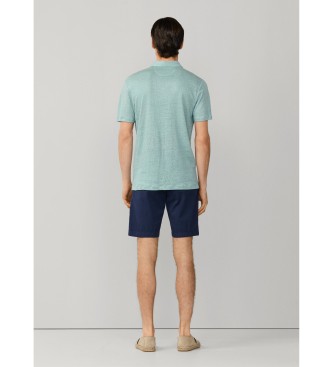 Hackett London Polo linen jsy seersucker verde
