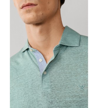 Hackett London Polo linen jsy seersucker verde