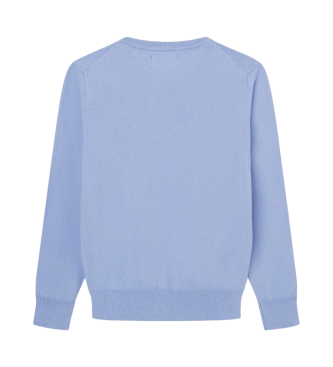 Hackett London Logotip Posadka pulover modre barve